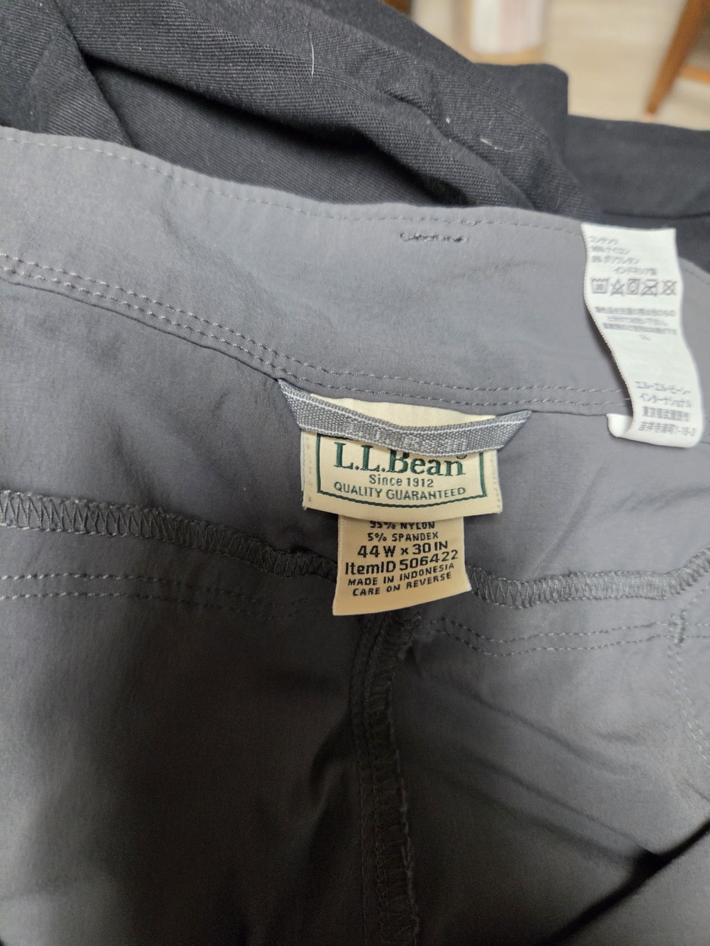 L.L. Bean Men’s Charcoal Gray Chinos
